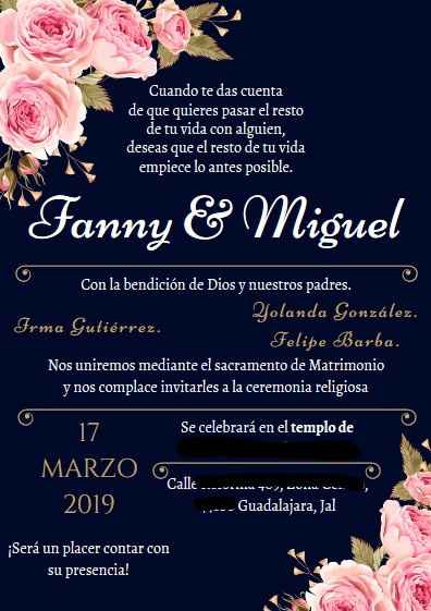 Invitacion parte frontal