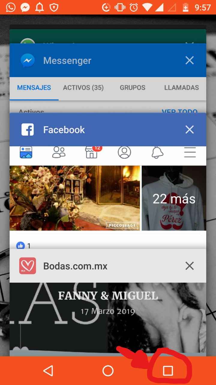 Selecciono el icono que te señalo, y se despliega todas la ventanas que e abierto y la de BODAS solo