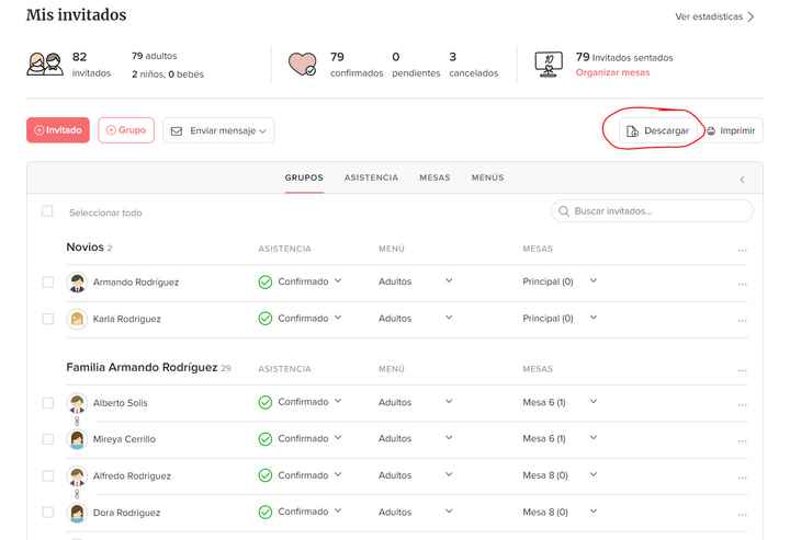 Descargar lista de invitados - 2