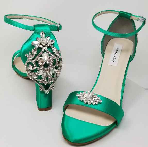 Zapatos de novia color verde - 3