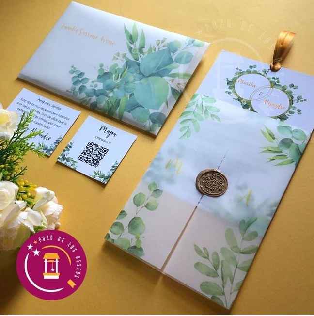 Invitaciones en color verde 💚 - 1