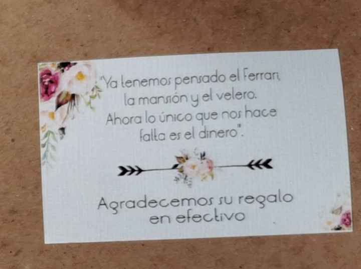 Ideas para pedir $ en vez de regalos - 1