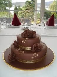 Pastel para boda de chocolate - 2