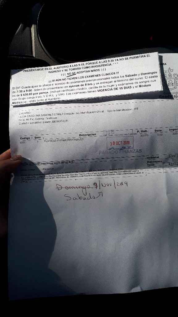 Exámenes prenupciales - 1