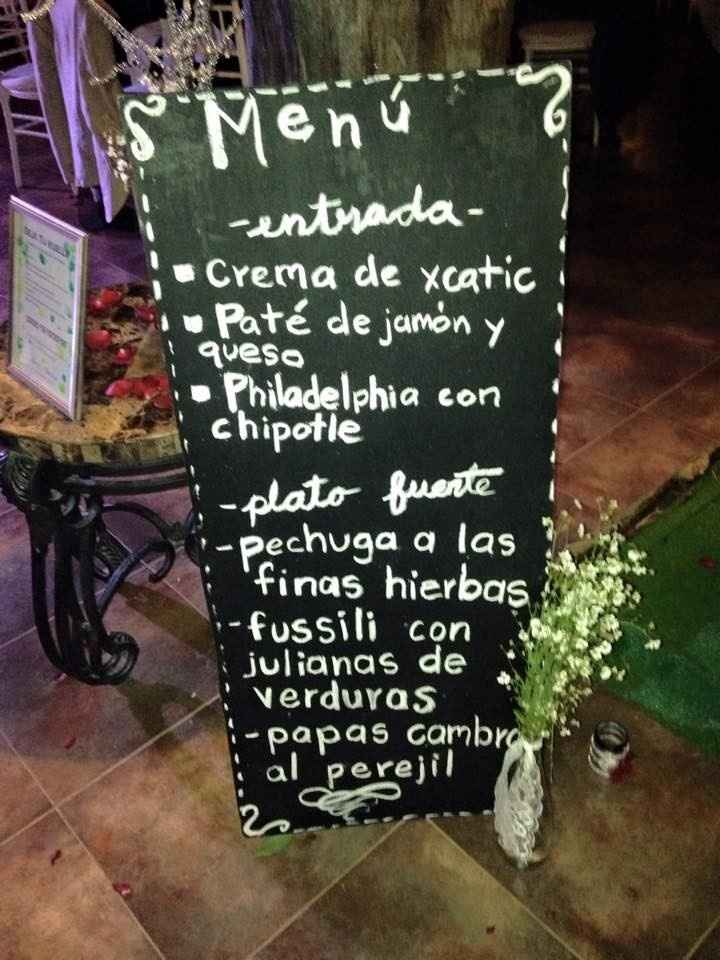 menu de la cena