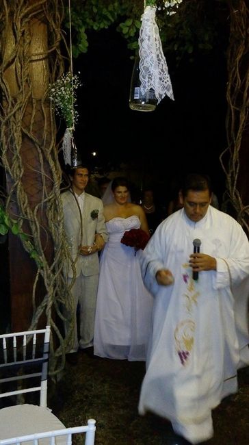 mi bebe entregandome en la iglesia