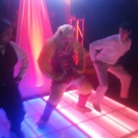 en pleno show!