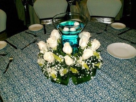 centro de mesa con peces