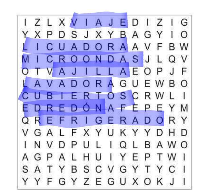 Sopa de letras: Opciones de regalo para los novios 🎁 - 1