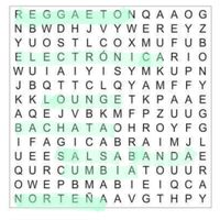 Sopa de letras: Tipos de música para la boda - 1