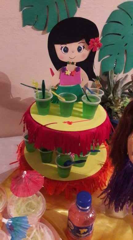 A si quedaron mis hawaianas con las gelatinitas que les dije que le pondría, un poco desacomodadas p