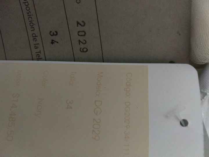 Vendo vestido Diana Di Giorno nuevo ya que la novia al final quiso otro y ese ya lo habíamos comprad