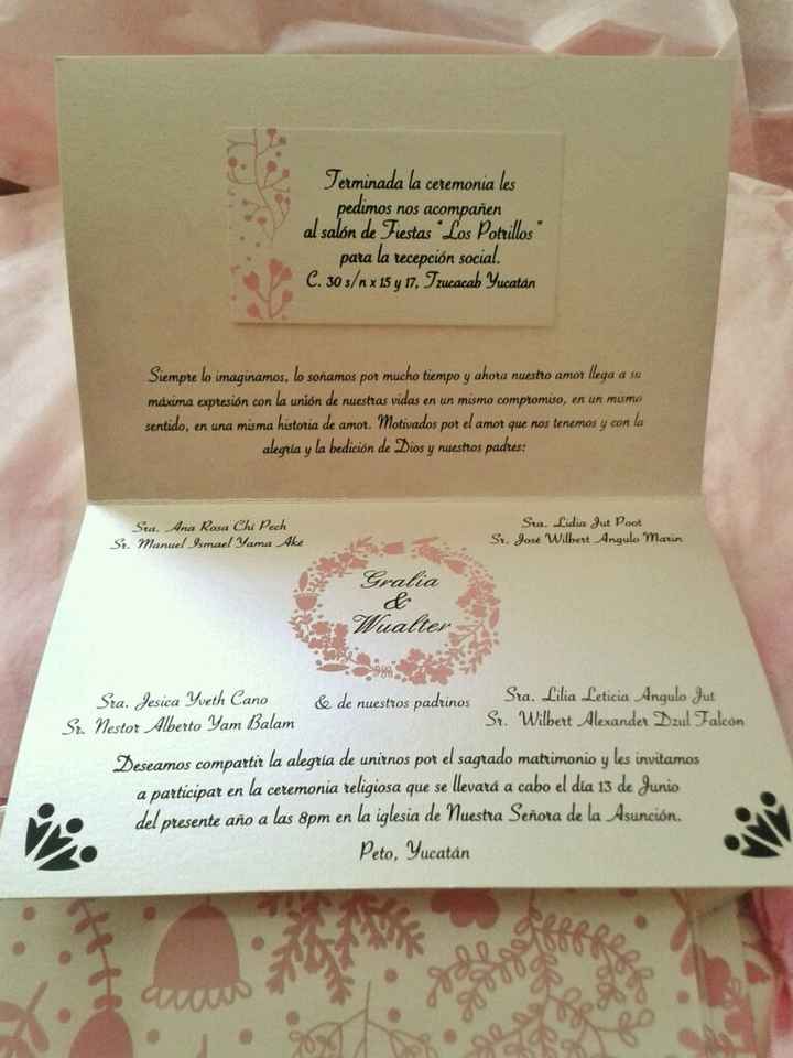 Por fin: nuestras invitaciones en rosa & marfil - 1