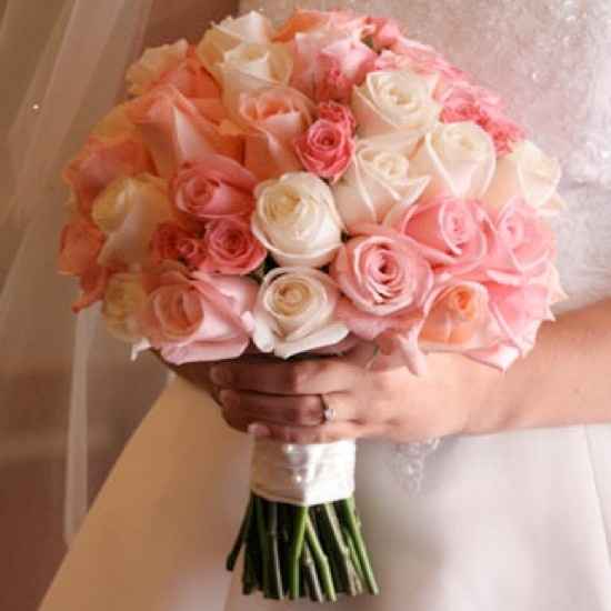 Rosas blancas y rosas