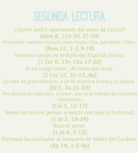 Lecturas de misa - 2