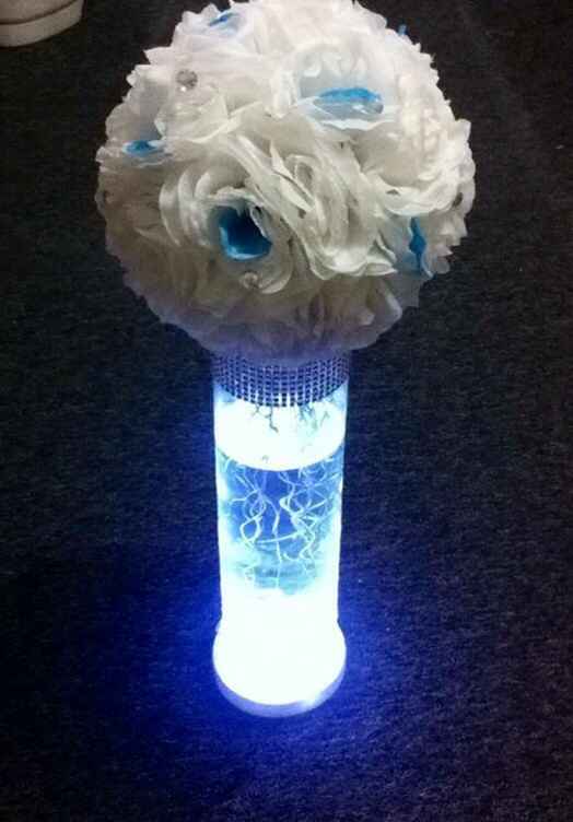 Arreglos de mesa con vasos de cristal - 1