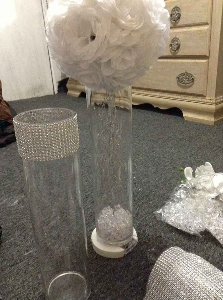 Arreglos de mesa con vasos de cristal - 2