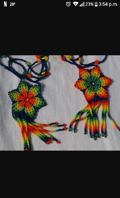  Mi lazo de boda... arte Huichol 😍 - 1