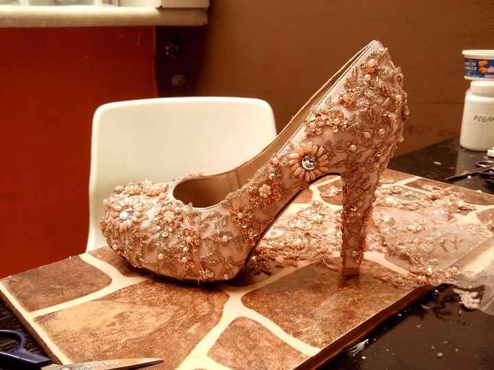 Mis zapatos en proceso