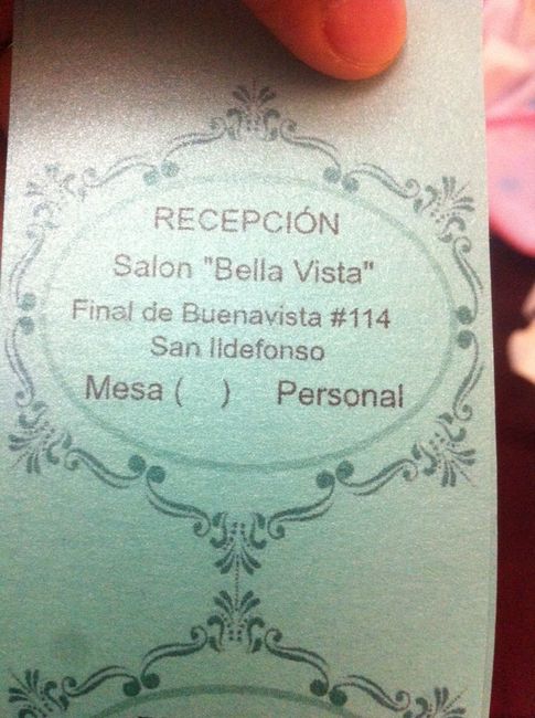 ¿Vas a dar pases en las invitaciones? - 1