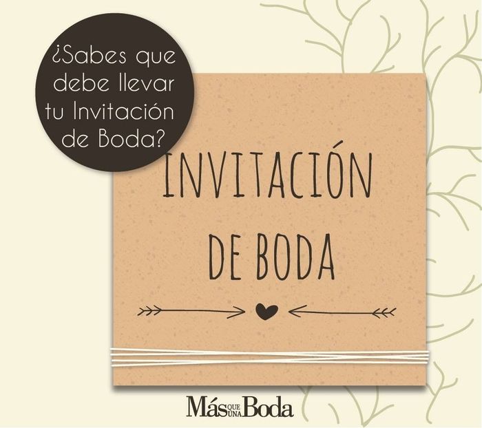 Que lleva la invitación - 1