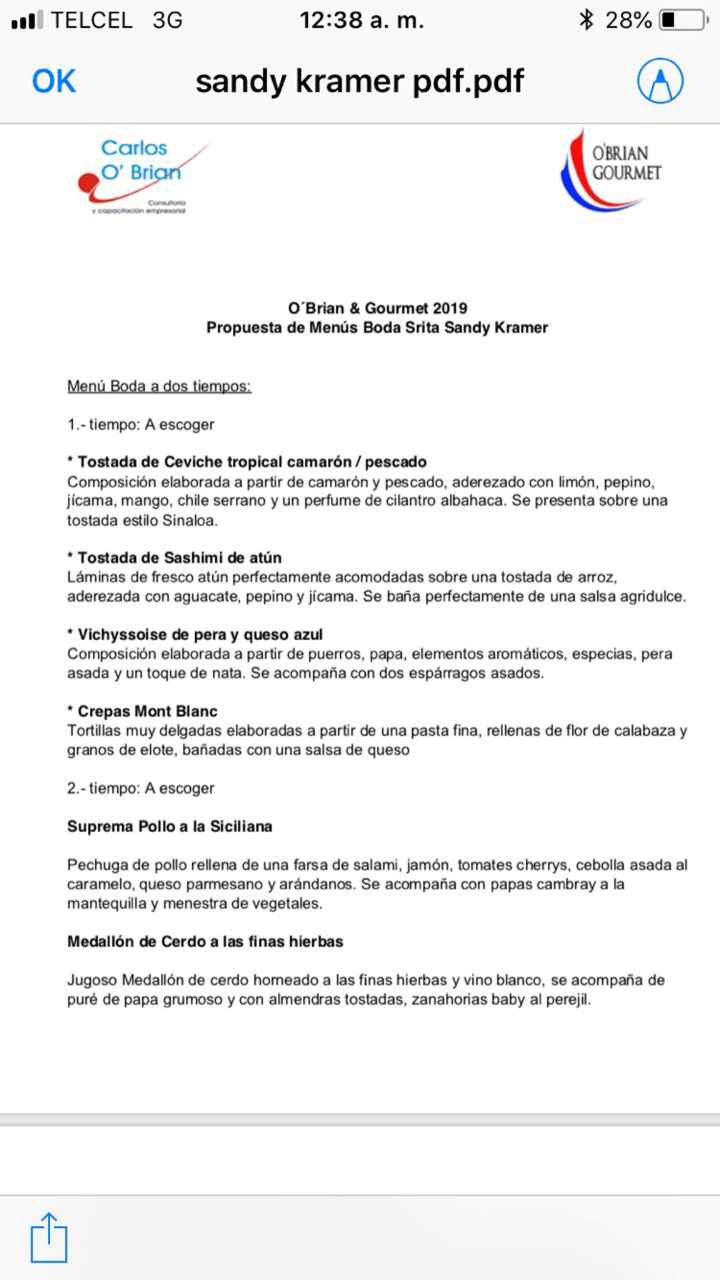 Opciones de menú - 1