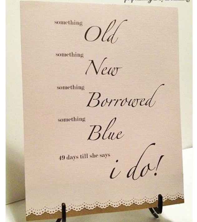 Algo nuevo, algo viejo, algo azul, algo prestado.. 49 días! - 1