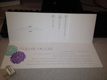 el interior de  mi invitacion 