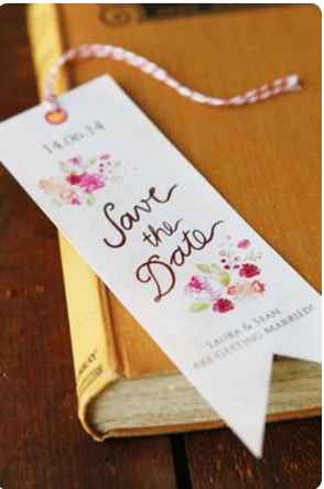 Separadores- Solo que en vez de decir SAVE THE DATE diran "Nuestra boda"