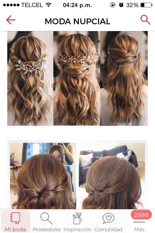 Hermosos peinados semi recogidos 👰🏻 - 2