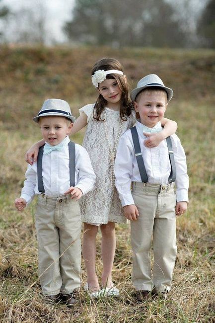 Ideas para vestir a los pajes con tirantes 💙 - 4