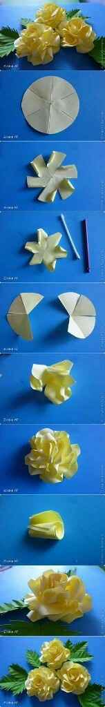 Decoracion con flores de papel - 6