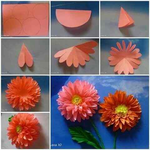 Decoracion con flores de papel - 16