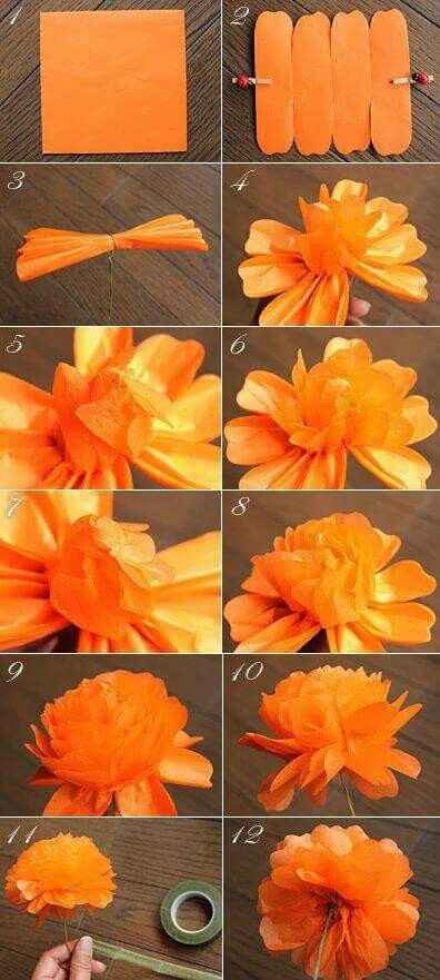Decoracion con flores de papel - 23