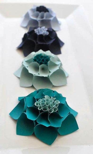 Decoracion con flores de papel - 2