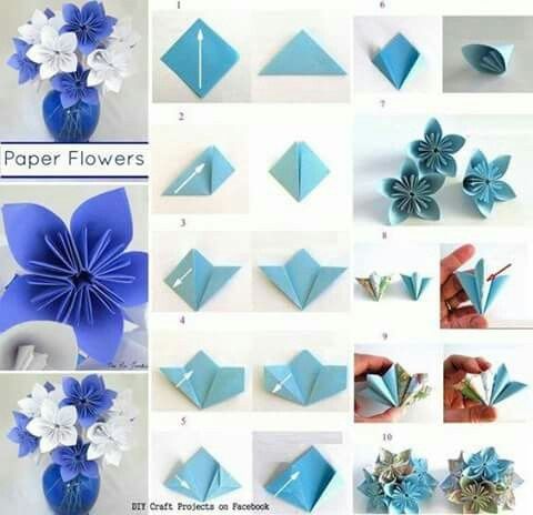Decoracion con flores de papel - 4