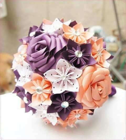 Decoracion con flores de papel - 5
