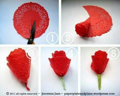 Decoracion con flores de papel - 7
