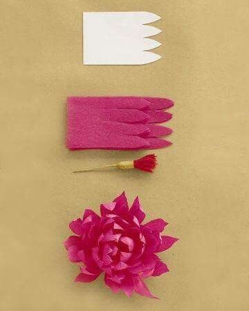 Decoracion con flores de papel - 14