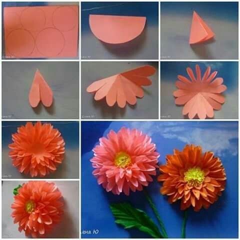 Decoracion con flores de papel - 16