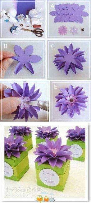Decoracion con flores de papel - 17
