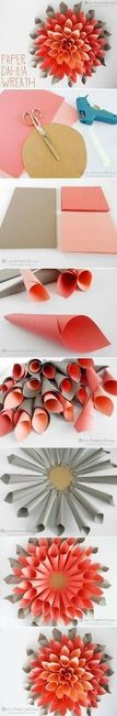 Decoracion con flores de papel - 18