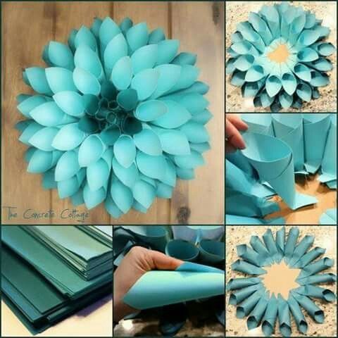 Decoracion con flores de papel - 19