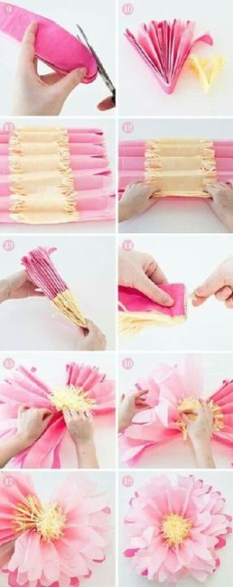 Decoracion con flores de papel - 21
