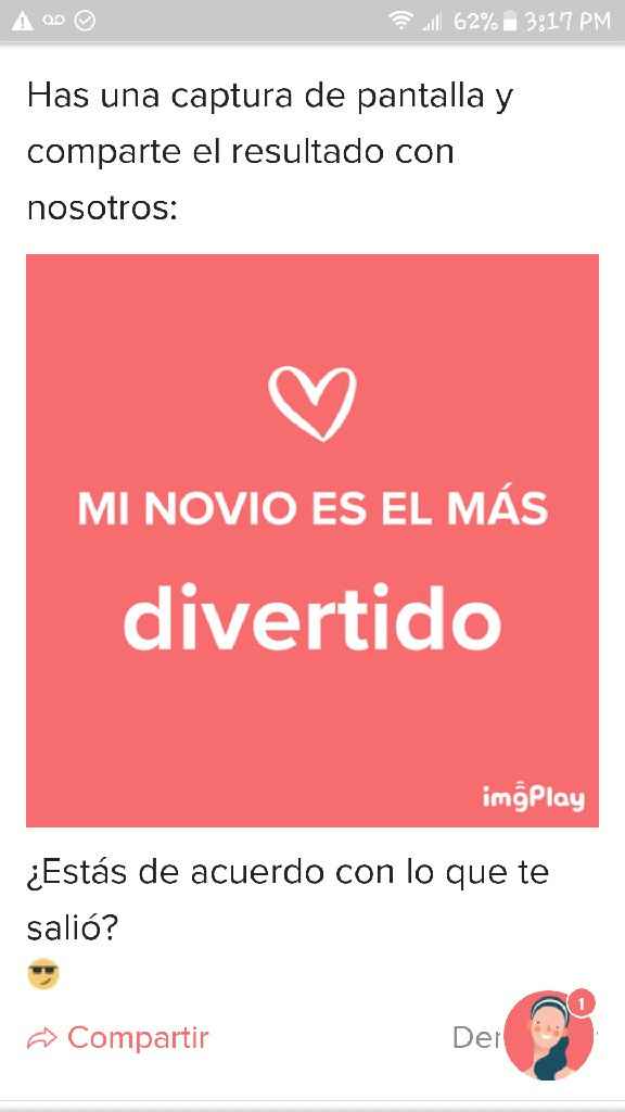 Haz captura de pantalla para descubrir cómo es tu novio - 1