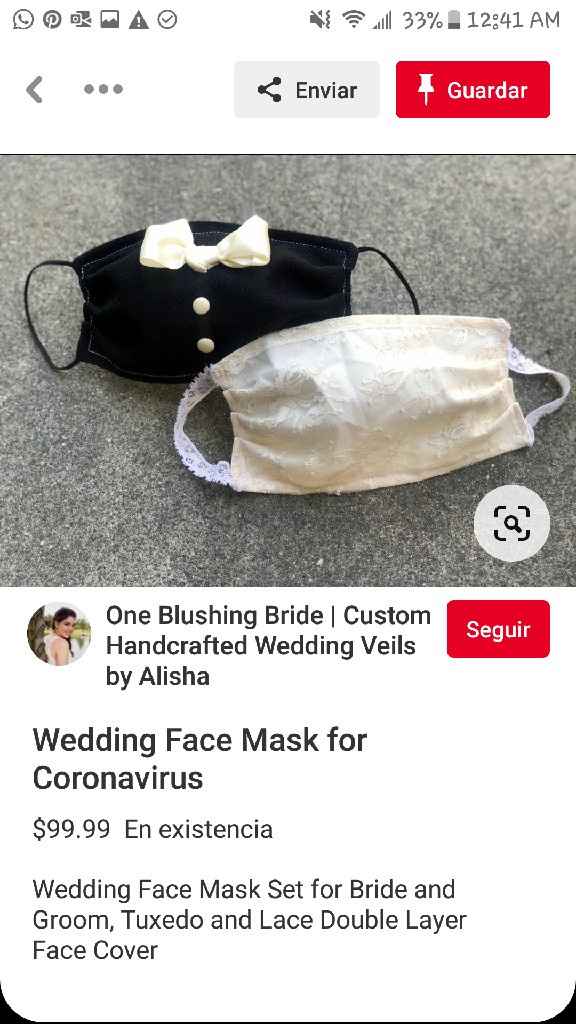 Cubrebocas nupciales ¿los usarías? 🤔🤔 - 5