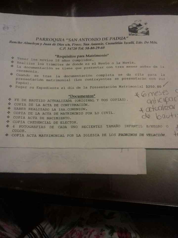 Documentos para matrimonio (iglesia) - 1