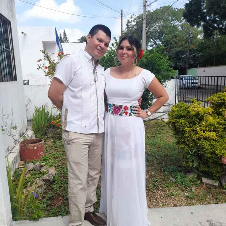 Mi bebe y yo en nuestra boda civil - 1