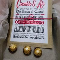 Tarjeta DIY padrinos de velación