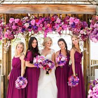 "combinaciones de colores en bugambilia y dorado" - 1